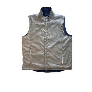 Zero Restriction Reversible Tour Series Men's Golf Vest Navy Blue Gray Large